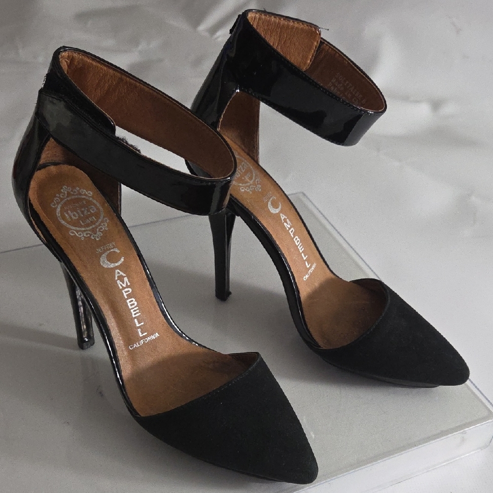 Jeffrey Campbell Black Ankle Strap Heels